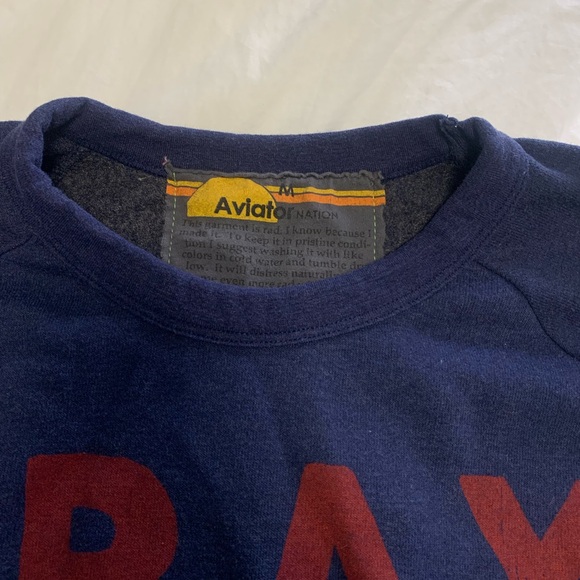 - Aviator Nation Navy 'Pray for Snow' Sweatshirt - Picture 3 of 3